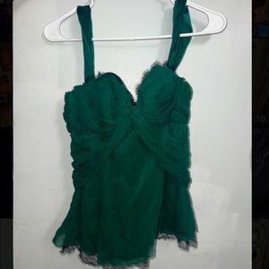 Green corset shirt